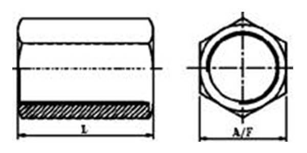 Coupling Nuts / Hexagon Coupling Drawing
