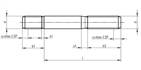 Double End Studs Drawing