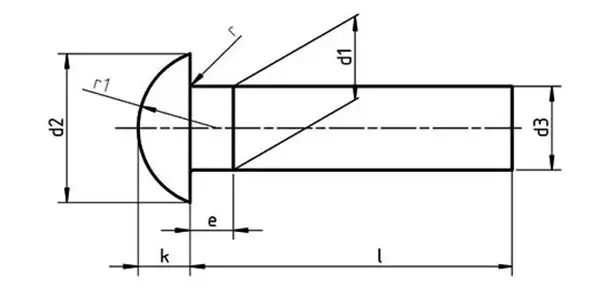 Round Head Rivets Drawing
