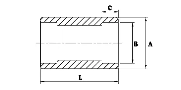 Socket Weld Couplings Drawing
